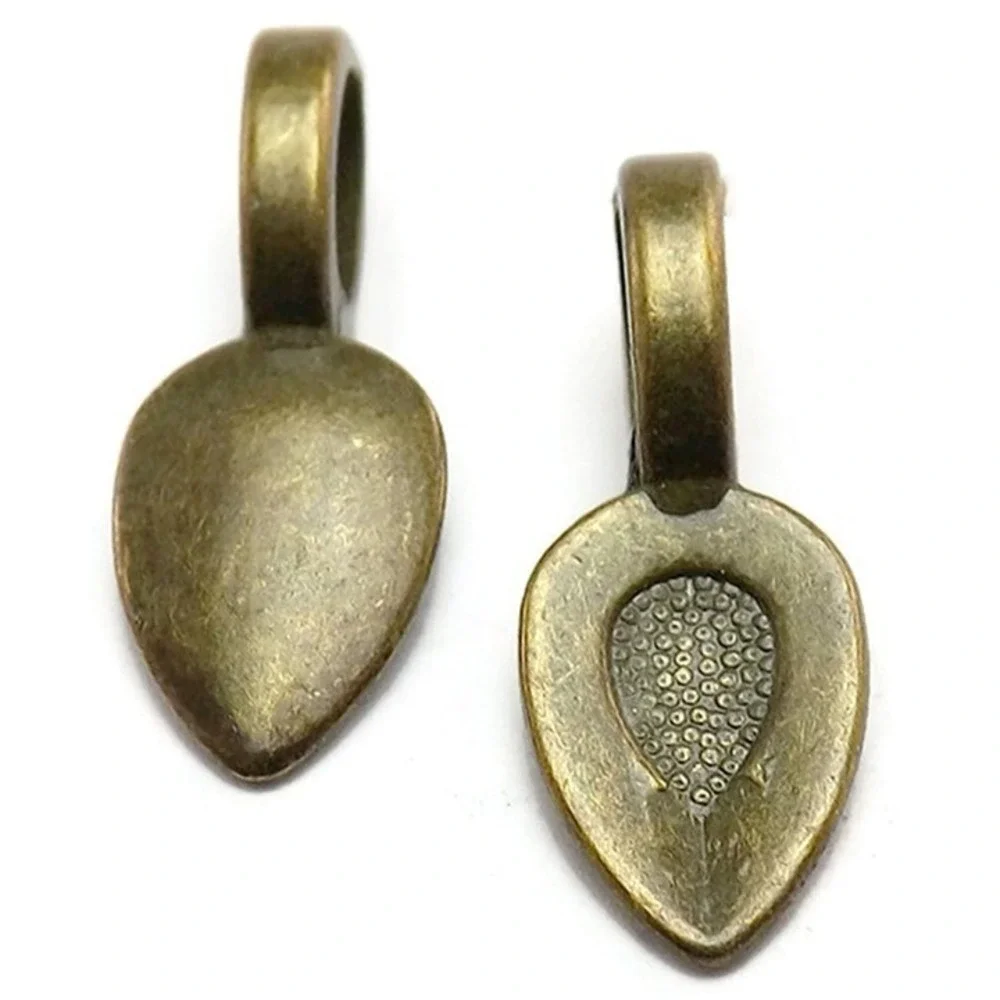 20pcs‎ Glue On Spoon Bails bronzetone necklace pendant jewelry making